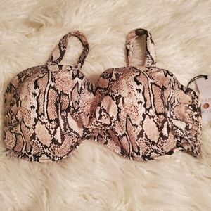 Shade & Shore snakeskin bikini top